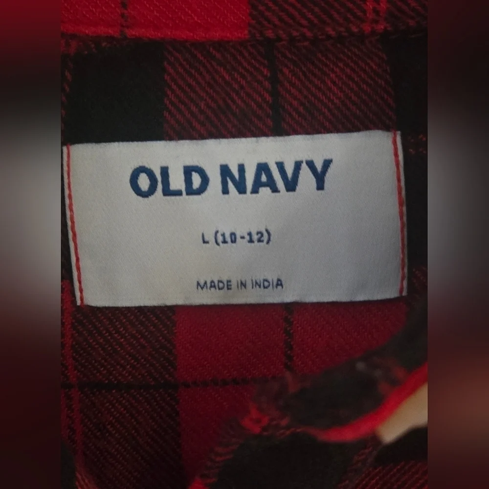 Old Navy Red and Black Plaid Kids Dress